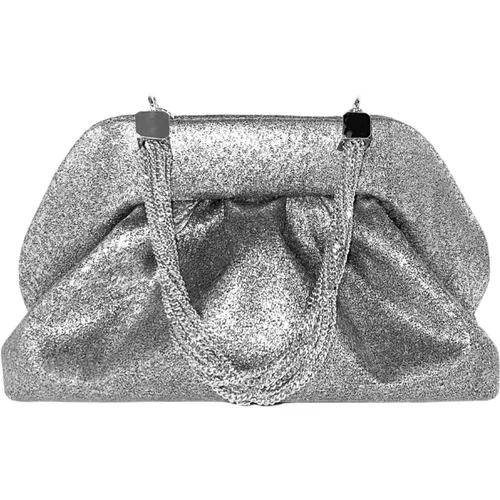 Clutches, female, , Size: ONE SIZE TIA Palma Silver - THEMOIRè - Modalova