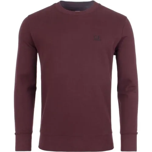 Bestickter Logo-Sweatshirt in Bitter Chocolate , Herren, Größe: XL - C.P. Company - Modalova