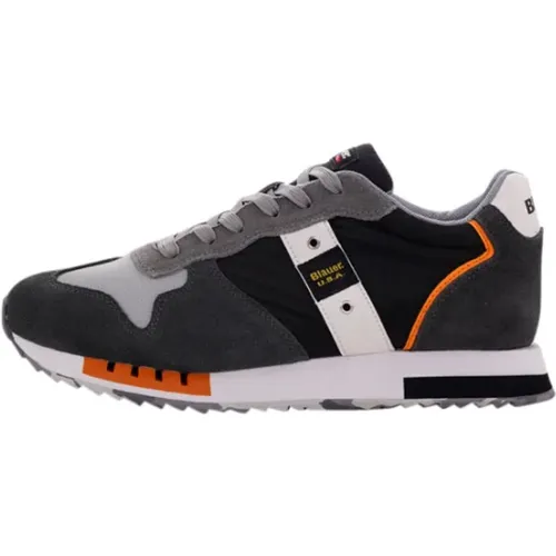 Sneakers, male, , Size: 13 US Suede Running Shoes for Men - Blauer - Modalova