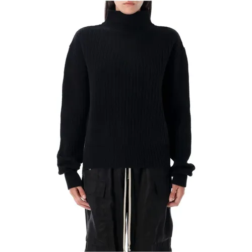 Turtlenecks, female, , Size: L Knit Fisherman Sweater Aw25 - Rick Owens - Modalova