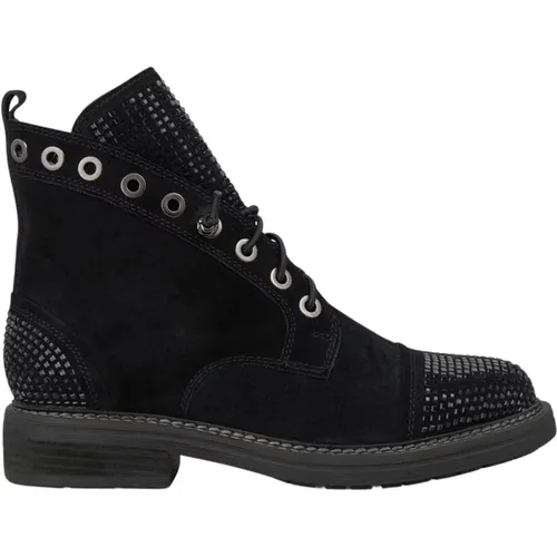 Glitter Lace-up Ankle Boots , female, Sizes: 4 UK, 3 UK, 7 UK, 9 UK, 8 UK, 6 UK, 5 UK, 2 UK - Alma en Pena - Modalova