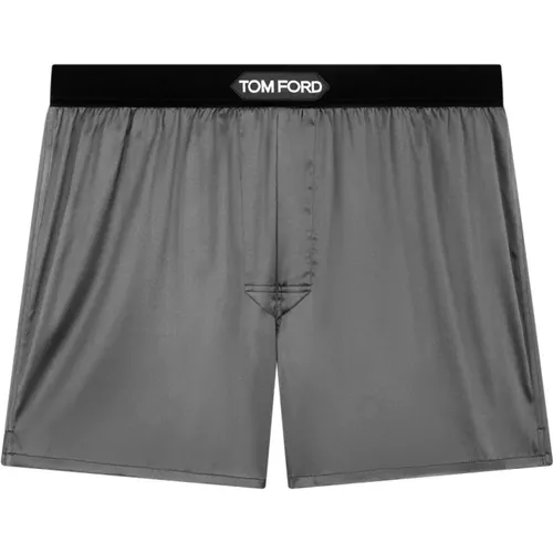 Bottoms, male, , Size: L Stretch Silk Satin Boxer - Tom Ford - Modalova