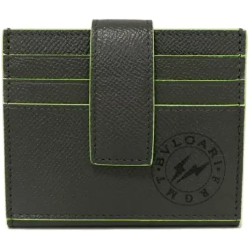 Pre-owned Wallets, male, , Size: ONE SIZE Pre-owned Leather wallets - Bvlgari Vintage - Modalova