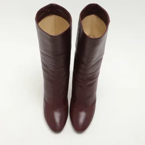 Pre-owned Leather boots , female, Sizes: 4 1/2 UK - Jimmy Choo Pre-owned - Modalova