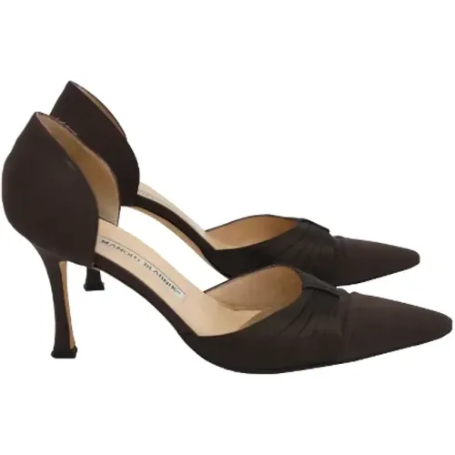 Pre-owned Fabric heels , female, Sizes: 4 1/2 UK - Manolo Blahnik Pre-owned - Modalova