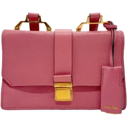 Pre-owned Cross Body Bags, female, , Size: ONE SIZE Pre-owned Leather shoulder-bags - Miu Miu Pre-owned - Modalova