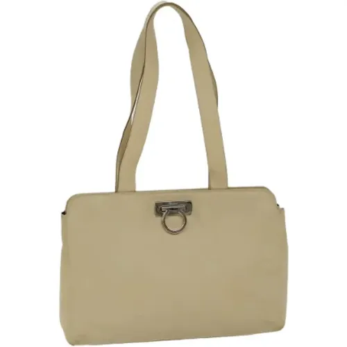 Pre-owned Tote Bags, female, , Size: ONE SIZE Pre-owned Leather shoulder-bags - Salvatore Ferragamo Pre-owned - Modalova