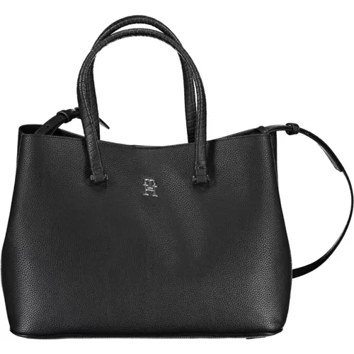 Schwarze Damenhandtasche mit Verstellbarem Riemen , Damen, Größe: ONE Size - Tommy Hilfiger - Modalova