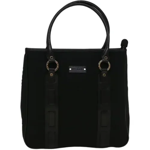 Pre-owned Tote Bags, female, , Size: ONE SIZE Pre-owned Canvas handbags - Bvlgari Vintage - Modalova