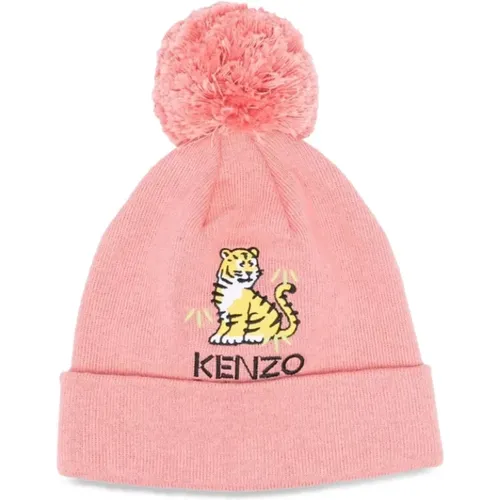 Tiger Pom Pom Beanie Mütze Kenzo - Kenzo - Modalova