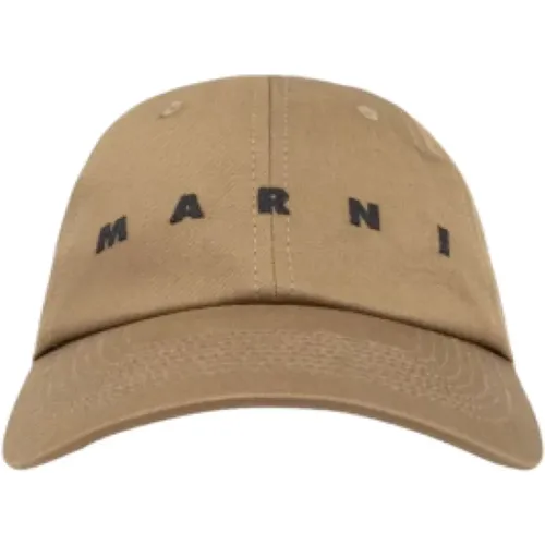 Caps, unisex, , Size: S Black Baseball Cap with Embroidered Logo - Marni - Modalova