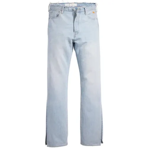 Blaue Baumwolljeans mit Raw-Saum - ERL - Modalova