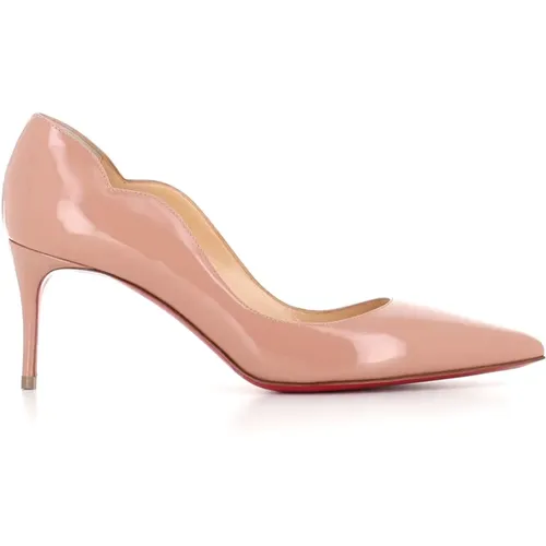 Nude Patent Leather Heels , female, Sizes: 5 1/2 UK, 5 UK - Christian Louboutin - Modalova