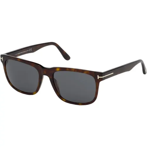 Sunglasses, male, , Size: 56 MM Stephenson Sunglasses Dark Havana/Grey - Tom Ford - Modalova