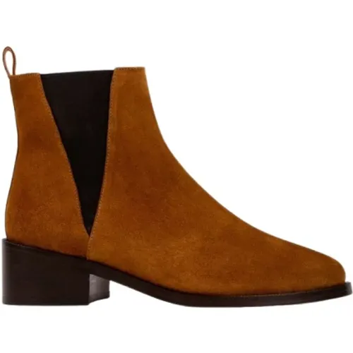 Handcrafted Camden Boots with Italian Leather , female, Sizes: 8 UK, 3 UK - Bobbies Paris - Modalova