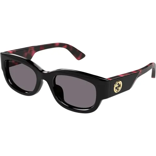 Stilvolle Sonnenbrille mit violetten Gläsern , unisex, Größe: 54 MM - Gucci - Modalova