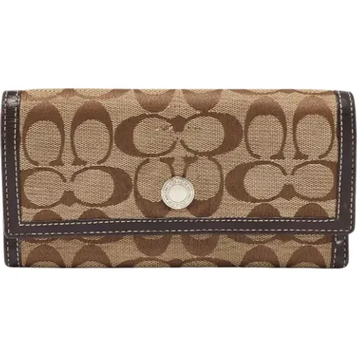 Pre-owned Wallets, female, , Size: ONE SIZE Pre-owned Canvas wallets - Coach Pre-owned - Modalova