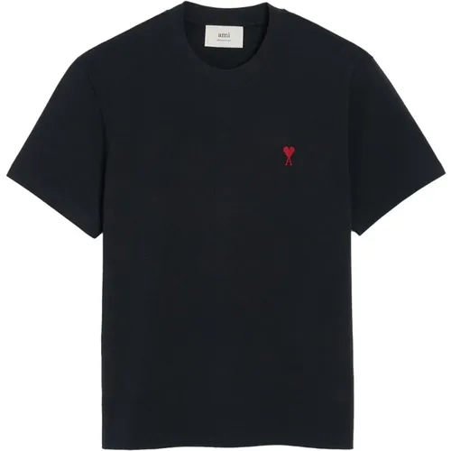 T-Shirts, male, , Size: 2XS Heart Logo T-Shirt - Ami Paris - Modalova