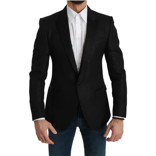 Blazers, male, , Size: S Slim Fit Martini Blazer - Dolce & Gabbana - Modalova