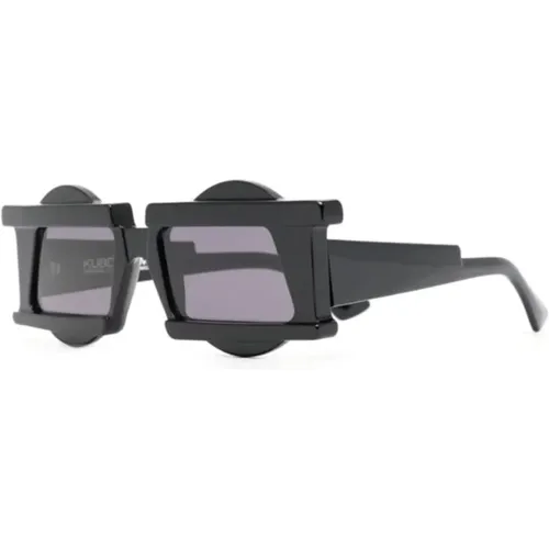 Schwarze Sonnenbrille für den täglichen Gebrauch , Damen, Größe: 56 MM - Kuboraum - Modalova