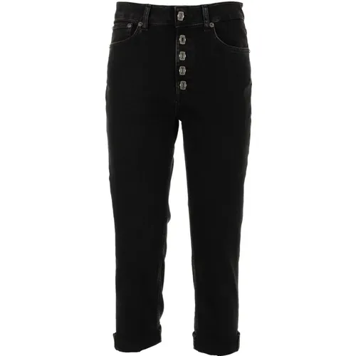 Schwarze Juwel Hose , Damen, Größe: W24 - Dondup - Modalova