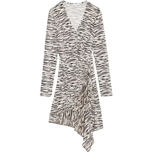 Wickelkleid mit Rüschen Zebra Print , Damen, Größe: XS - PATRIZIA PEPE - Modalova