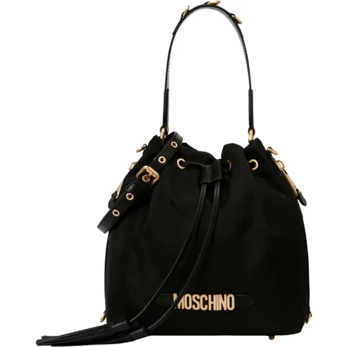 Nero Ss23 Women`s Bucket Bag , female, Sizes: ONE SIZE - Moschino - Modalova