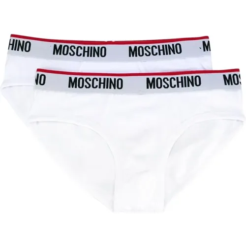 Bottoms, male, , Size: XS Underwear with Bronze Detail - Moschino - Modalova