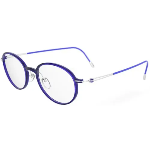 Indigo Shiny Eyewear Frames , unisex, Sizes: 46 MM - Silhouette - Modalova