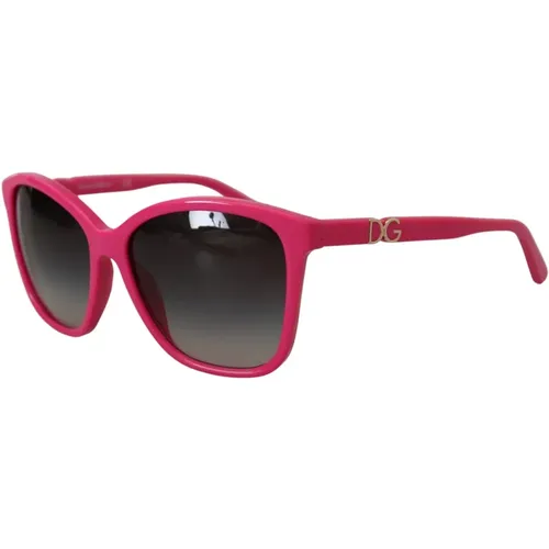 Elegante Rosa Runde Sonnenbrille für Frauen - Dolce & Gabbana - Modalova