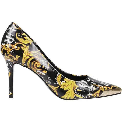 Barocco All Over Print Women`s Décolleté , female, Sizes: 3 UK - Versace Jeans Couture - Modalova