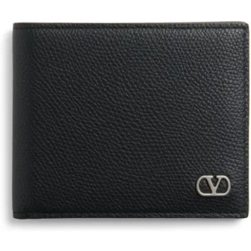 Wallets & Cardholders, male, , Size: ONE SIZE VLogo Signature Leather Wallet - Valentino Garavani - Modalova