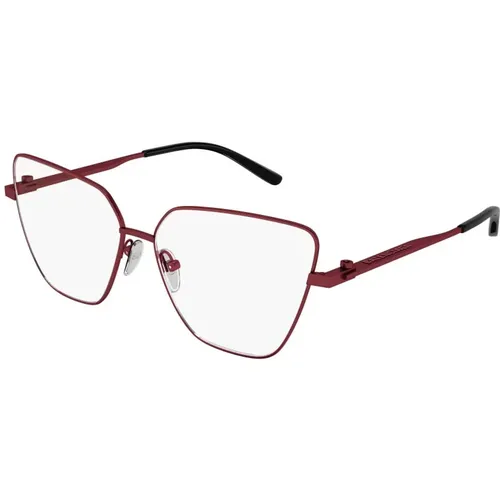 Metallische optische Brille für Damen , unisex, Größe: 59 MM - Balenciaga - Modalova