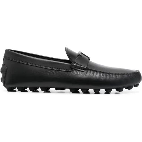 Schwarze flache Schuhe, T-Timeless Mokassins , Herren, Größe: 43 1/3 EU - TOD'S - Modalova