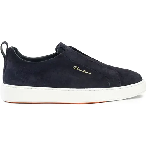 Stylish Sneakers for Men , male, Sizes: 6 1/2 UK, 10 UK - Santoni - Modalova