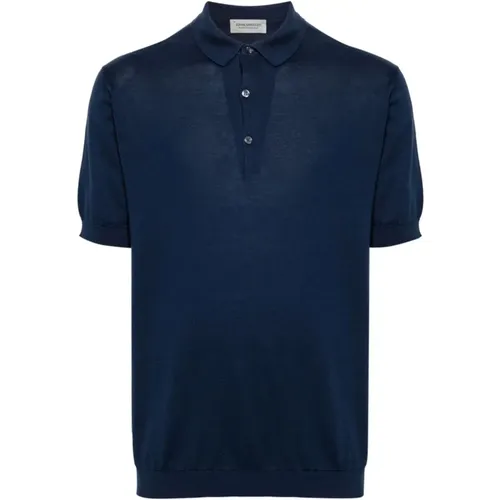 Blau Polo Shirt , Herren, Größe: XL - John Smedley - Modalova
