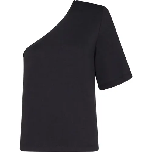 Flared Sleeve One-Shoulder T-Shirt , Damen, Größe: 2XS - MVP wardrobe - Modalova