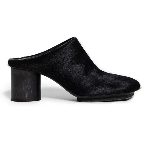 Calf Hair Mules with Square Toe , female, Sizes: 7 UK, 4 UK, 5 UK, 6 UK, 3 UK, 2 UK - UMA Wang - Modalova