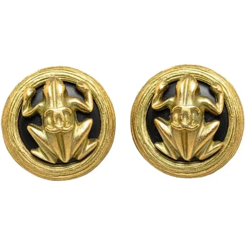 Pre-owned Jewellery, female, , Size: ONE SIZE Pre-owned Metal earrings - Chanel Vintage - Modalova