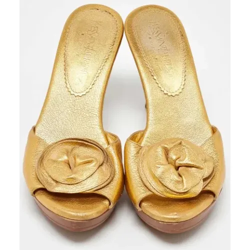 Pre-owned Sandals, female, , Size: 6 US Pre-owned Leather sandals - Yves Saint Laurent Vintage - Modalova