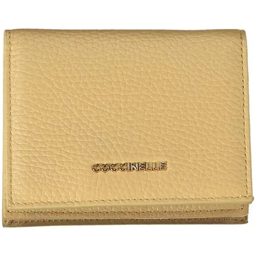 Leather Wallet with Logo , female, Sizes: ONE SIZE - Coccinelle - Modalova