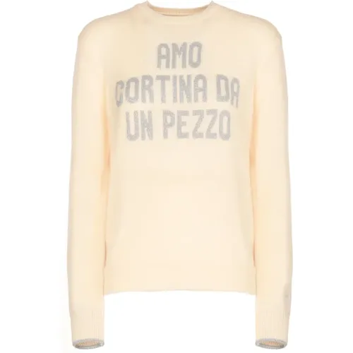 Ivory Pullover mit Frontstickerei - Saint Barth - Modalova