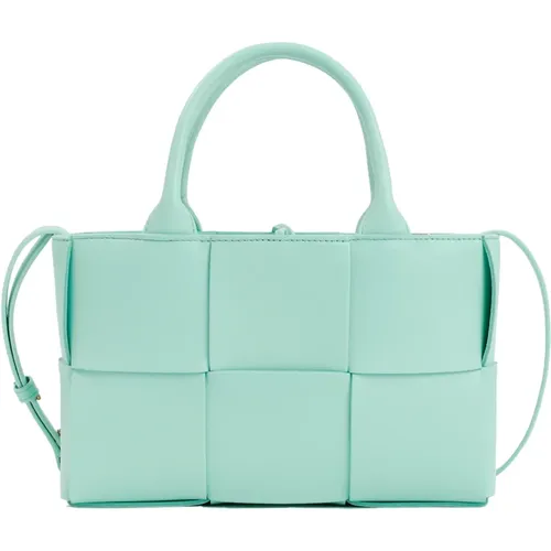 Leather Mini Arco Handbag , female, Sizes: ONE SIZE - Bottega Veneta - Modalova