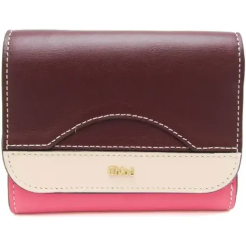 Pre-owned Wallets, female, , Size: ONE SIZE Pre-owned Leather wallets - Chloé Pre-owned - Modalova