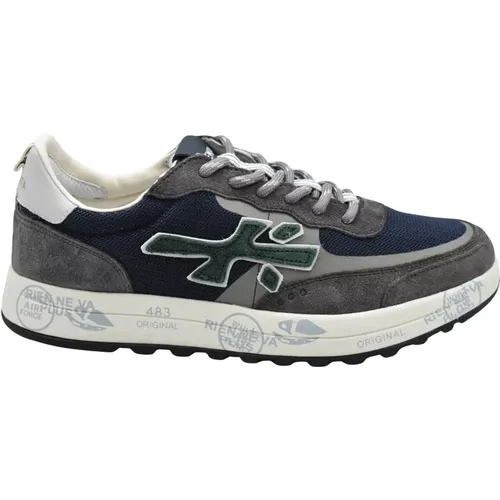 Sneakers, male, , Size: 8 US Smoke Green Laced Shoes Aw24 - Premiata - Modalova