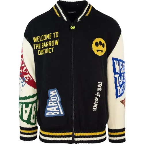 Bomber Jackets, male, , Size: S Varsity Jacket with Graphic Inserts - Barrow - Modalova