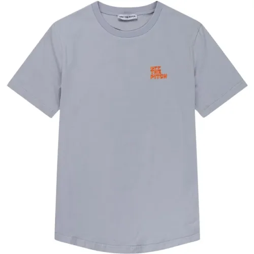 Slim Fit T-Shirt in Hellblau/Orange , Herren, Größe: S - Off The Pitch - Modalova