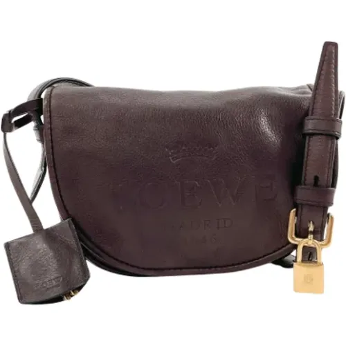 Pre-owned Cross Body Bags, female, , Size: ONE SIZE Pre-owned Leather shoulder-bags - Loewe Pre-owned - Modalova