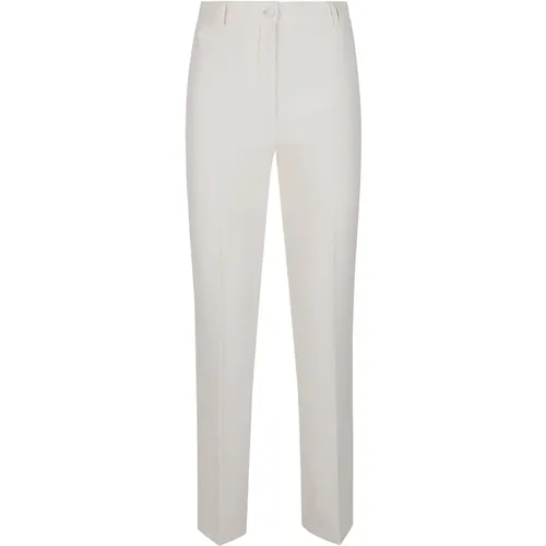 High-waisted Straight Leg Trousers White , female, Sizes: XS, 2XS, S - Hebe Studio - Modalova