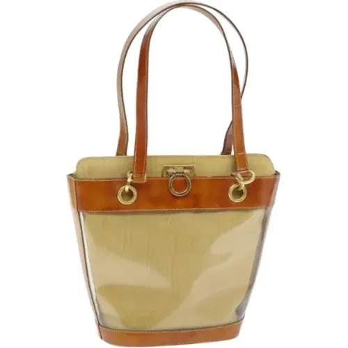 Pre-owned Tote Bags, female, , Size: ONE SIZE Pre-owned Vinyl shoulder-bags - Salvatore Ferragamo Pre-owned - Modalova